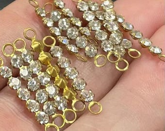 12 Vintage Oostenrijkse strass sieraden schakels #8635