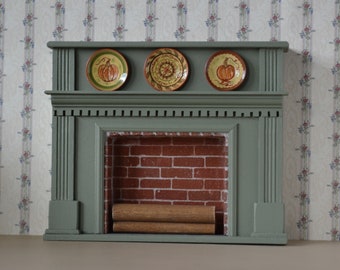 Dollhouse Miniature- Colonial Fireplace