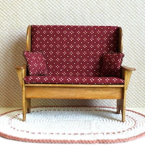 Dollhouse Miniature- Settle Loveseat