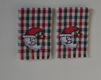 Dollhouse Miniature - Santa  Dish Towels