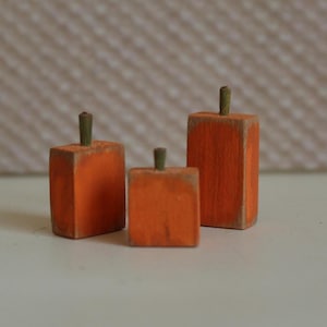 Dollhouse Miniatures-  Wood Pumpkin Set
