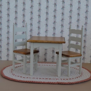 Dollhouse Miniature-Square Table and Chair set