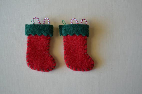 DOLLHOUSE Christmas 1:12 RED w//WHITE Cuff Miniature GINGERBREAD Man Stocking