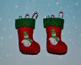 Dollhouse Miniature-Snowman Stockings
