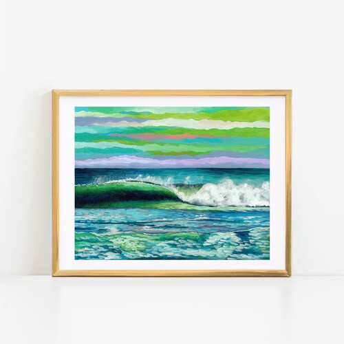 Beach Wall Art Colorful Beach Art Modern Coastal Print Etsy