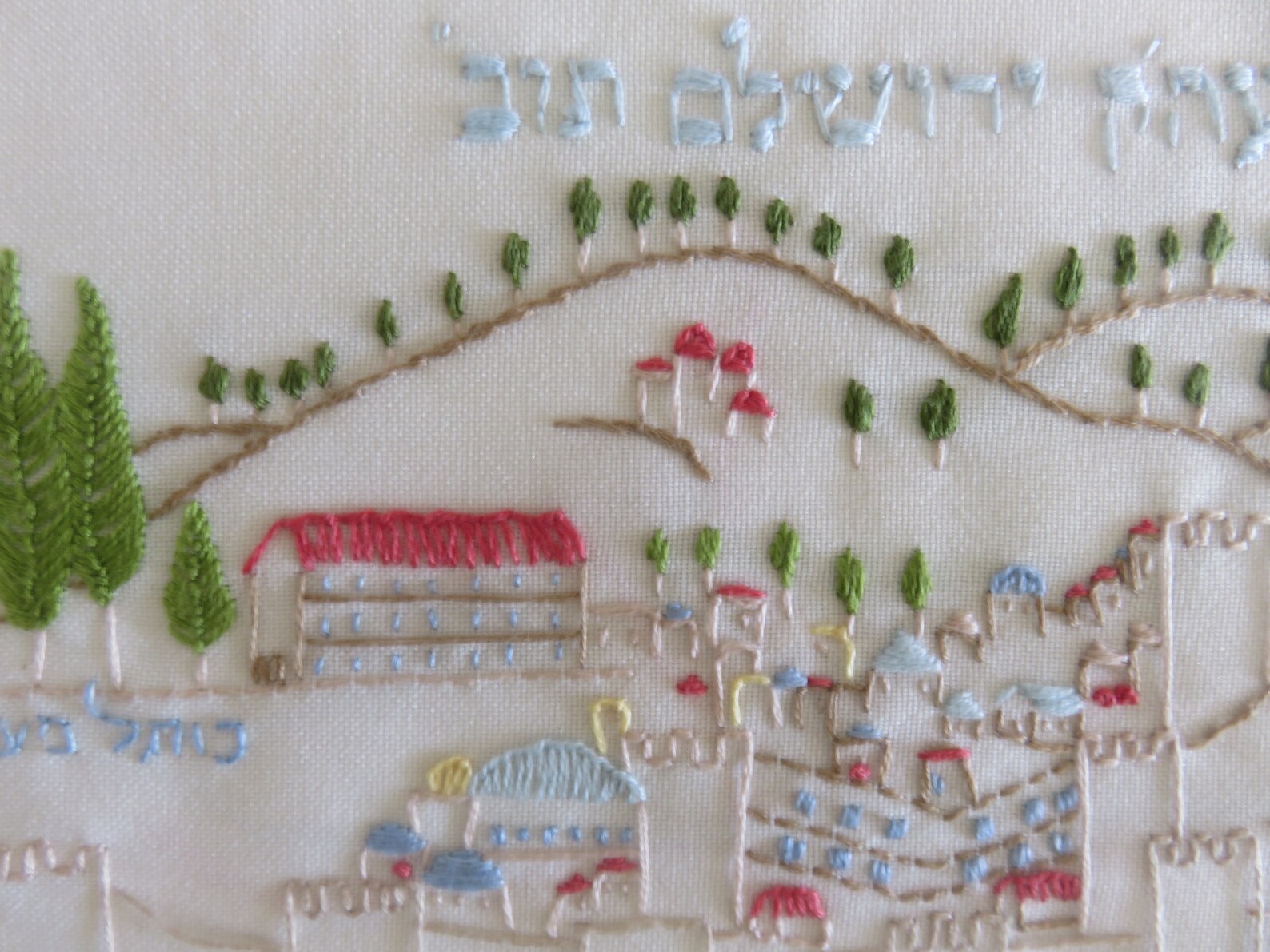 Jerusalem Surrounded by Hills Judaica Embroidery Kit12. Etsy