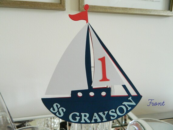 Nautical Sailboat Cake Topper