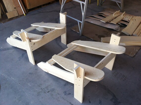 Kit Form Adirondack Chairs Using Repurposed Skateboards Etsy