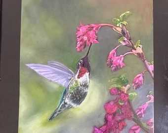 Humming bird in flight