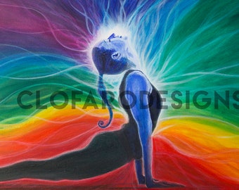 Breathwork Meditation print |  Yoga Chakra Wall Art | Spiritual colorful Decor | boho gift
