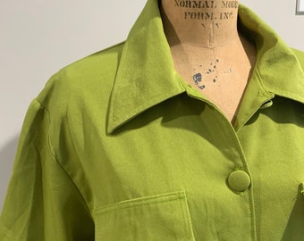 1970’s Olive Green Polyesters Button Up