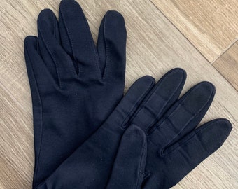 1960’s Navy Blue Nylon Gloves