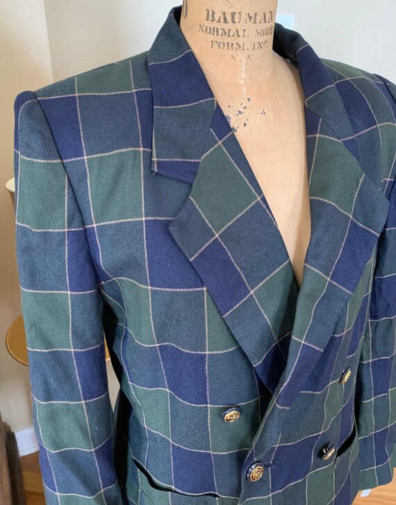 1990’s Blue Plaid Blazer