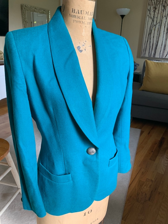 1990’s Teal Wool Blazer