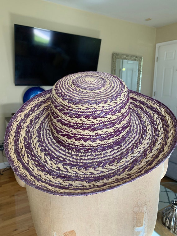 1960’s Purple Straw Hat