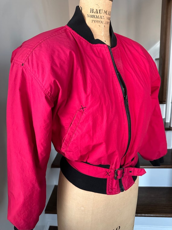 1980’s Espirit  Pink Cotton Bomber Jacket - image 2