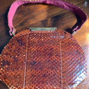 Bolso falso marrón de 1940