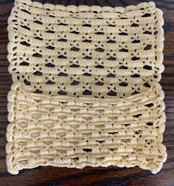 1960’s Knitted Yellow Pouch - image 2