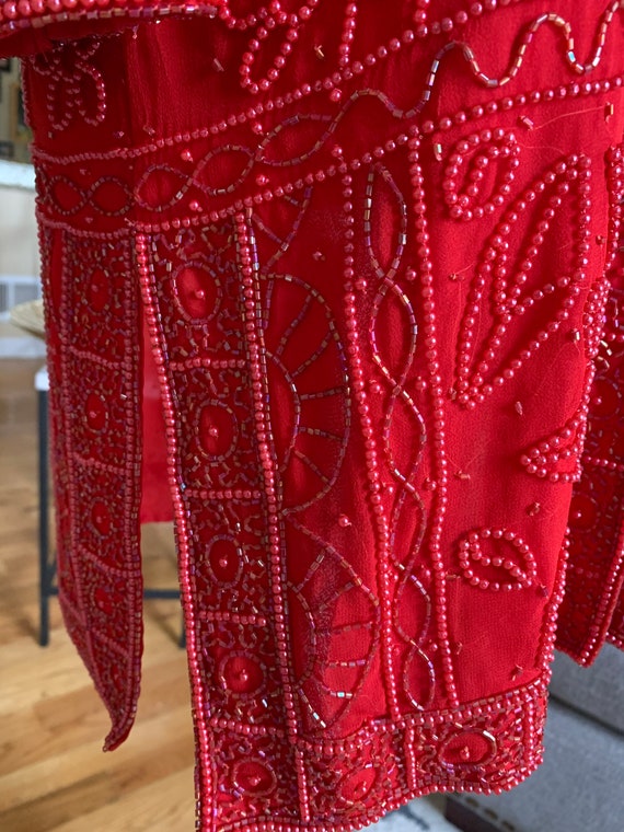 1970’s Red Beaded Blazer - image 9