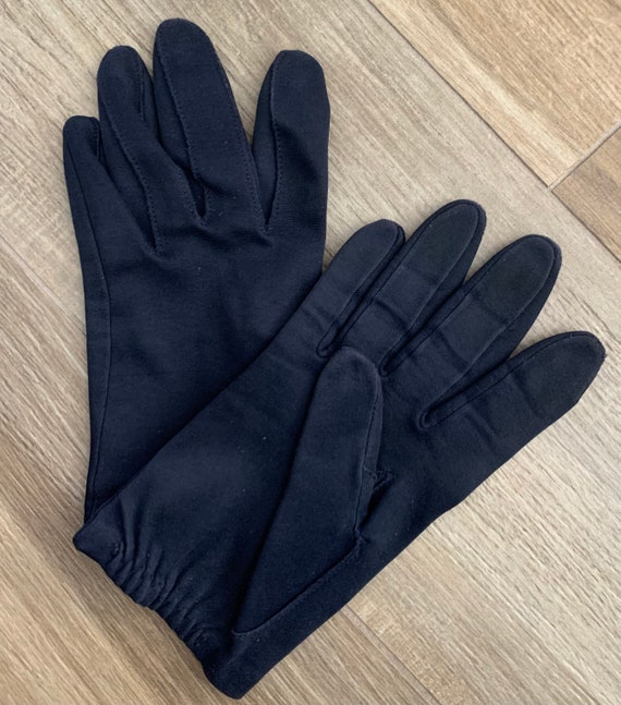 1960’s Navy Blue Nylon Gloves