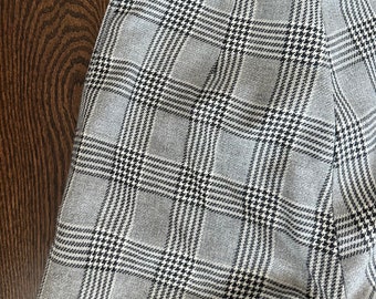 1970’s Plaid Wool Blend  Wide Leg Trousers