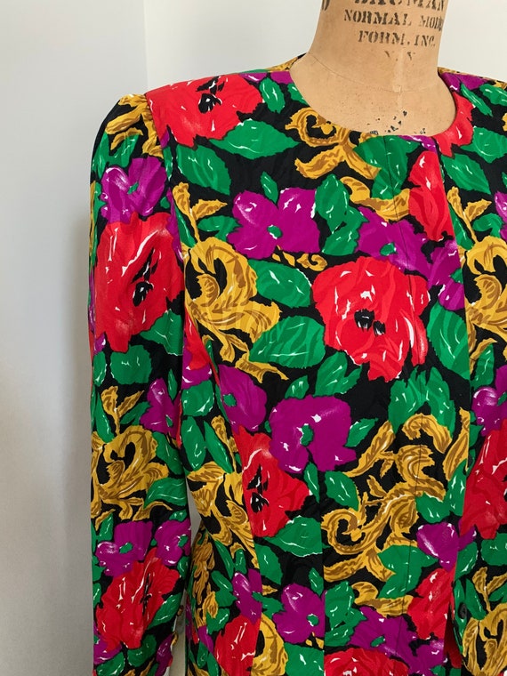 1980’s Floral Print Suit