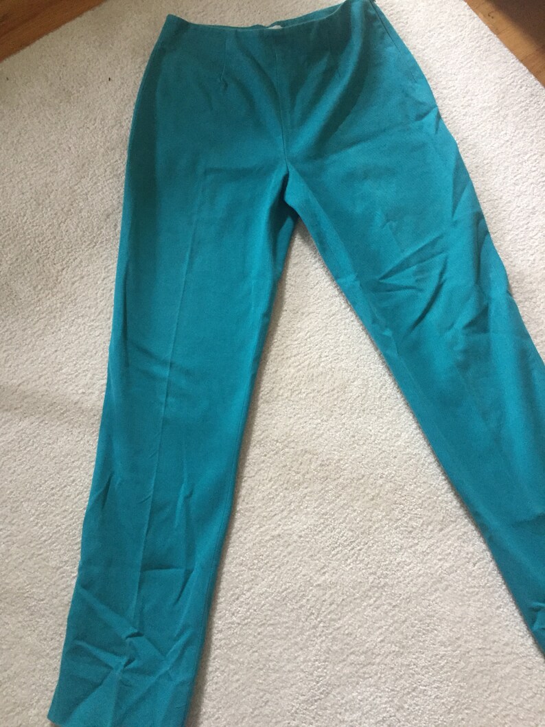1990s Teal High Wasited Trousers