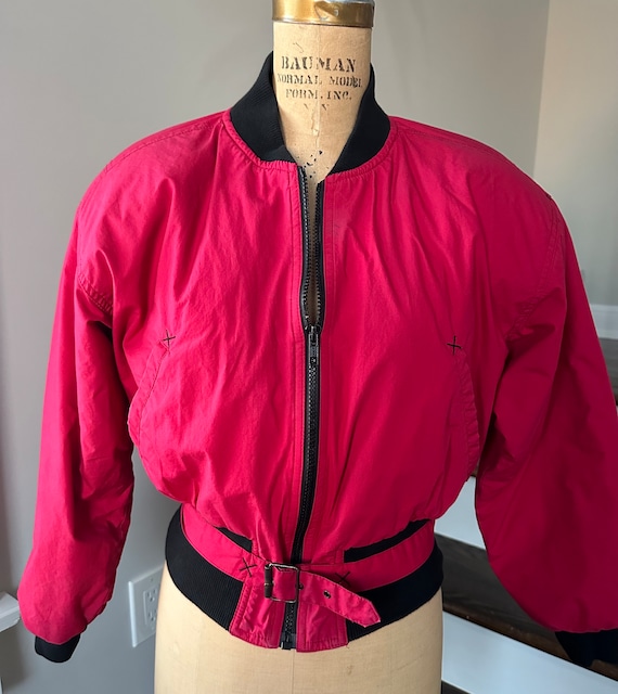 1980’s Espirit  Pink Cotton Bomber Jacket - image 1