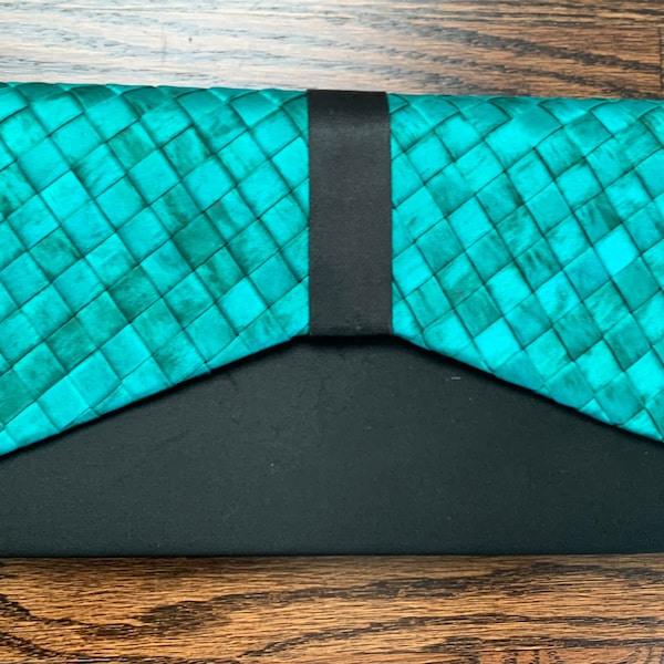 1990’s Teal & Black Geometric Clutch