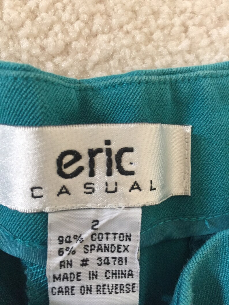 1990s Teal High Wasited Trousers