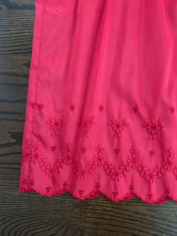 1950’s Red Polyester Blend Slip Skirt