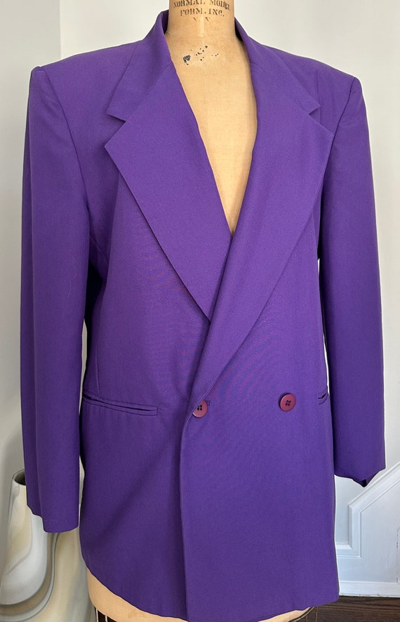 1980’s Purple Linen Silk Suit