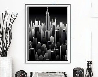 Dynamic Depth: Sculpting New York's Skyline in Monochrome 3D