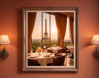 Parisian Panorama: Luxury Dining with an Eiffel Tower Vista.