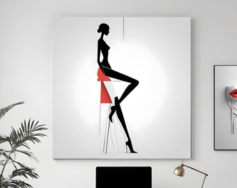 Whispers of Sophistication: Abstract Woman Art Print