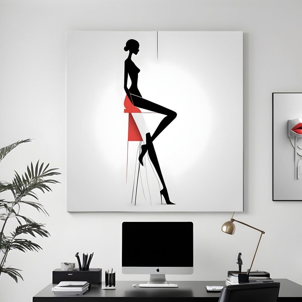 Whispers of Sophistication: Abstract Woman Art Print