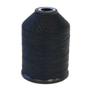  T70#69 Bonded Nylon Sewing Thread - 1500 Yard Spool  -(White+Black)2PCS