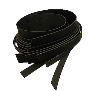 Black Buffalo Leather Strips 8/9 ounce