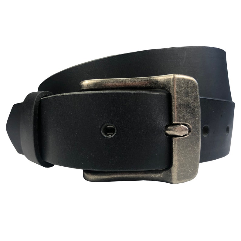 1.2532mm Men's Black Solid Buffalo Leather Belt - Etsy