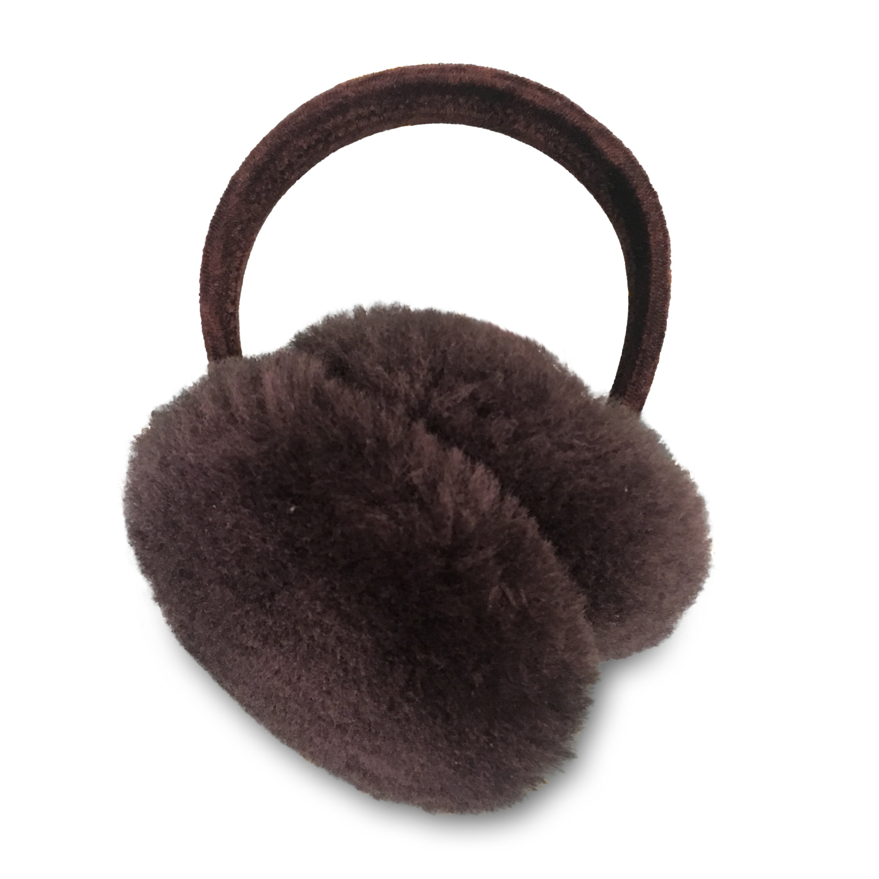 Handmade Genuine Sheepskin Earmuffs Fur Shearling Brown One | Etsy