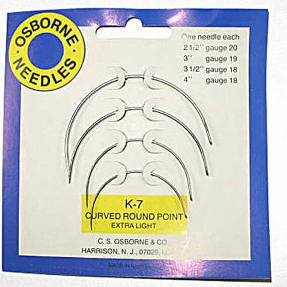 CS Osborne Light Gauge Single Round Point Long Upholstery Needles #504
