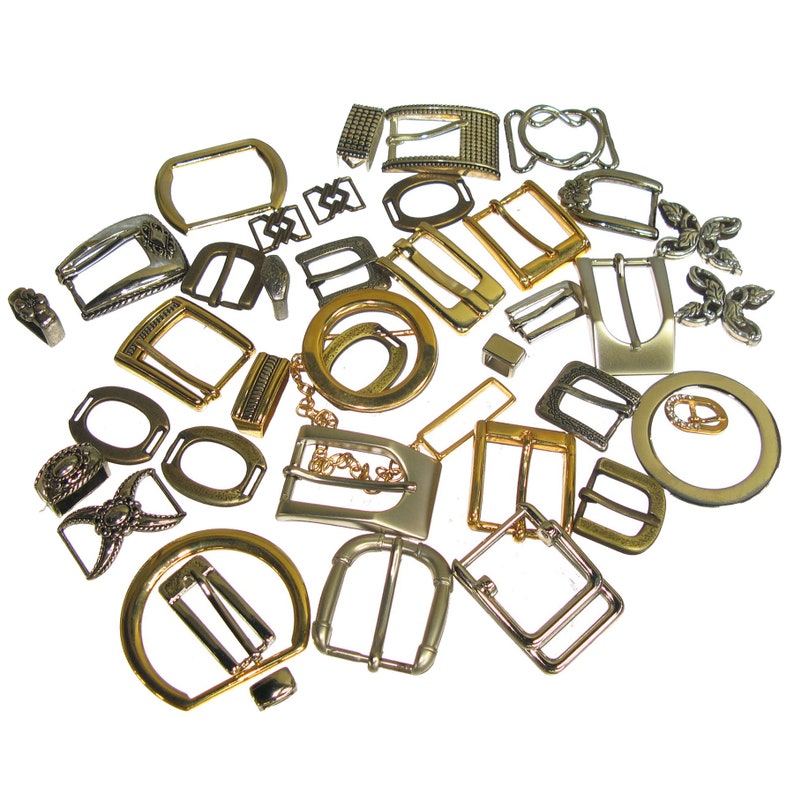 Clearance Assorted Buckle and Hardware Pack Various Shape/Size Approx 25 Pieces image 1