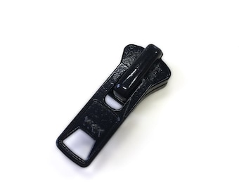 YKK #10 Vislon Short Tab Slider Zipper Pull Black - 5 Pack