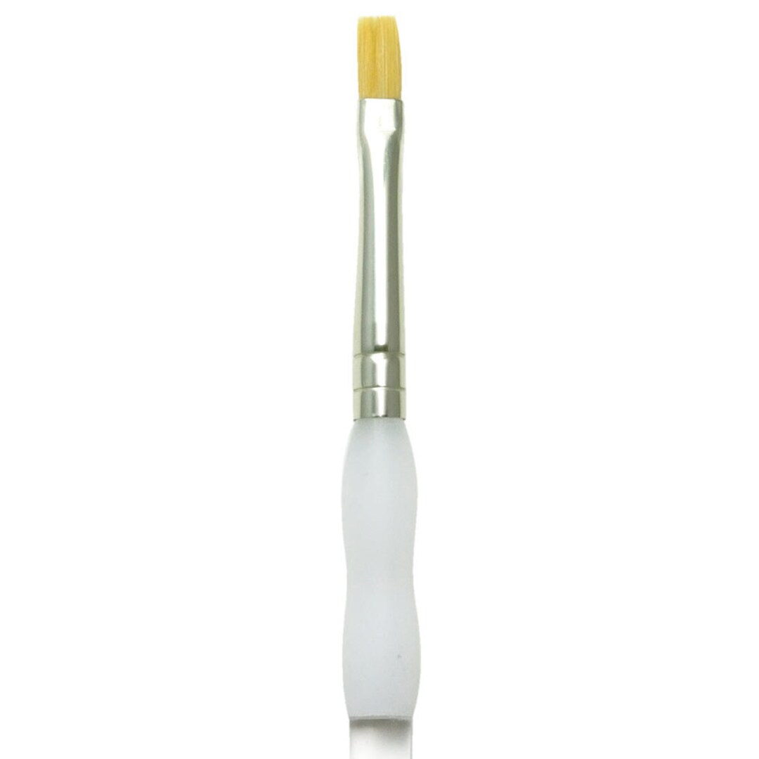 Royal & Langnickel Soft-Grip Pinsel, Kurzer Shader, Größe 6 – Taklon-Borsten, Bequemer Griff Für Acryl & Aquarell