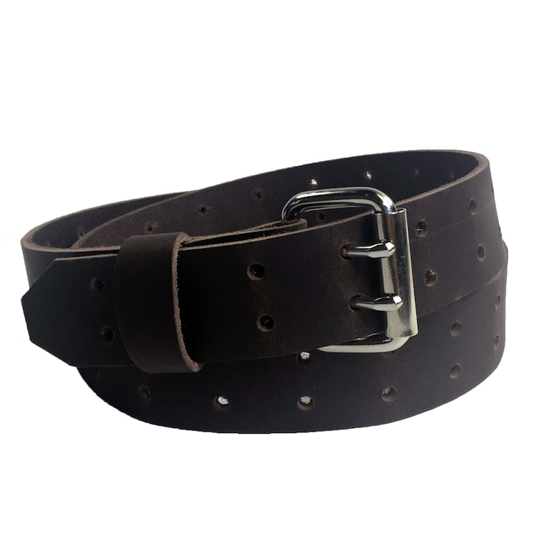 1-1/2 Genuine Oiled Buffalo Leather Belts 2 Prong Double - Etsy