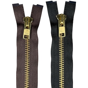 Cremalleras YKK n.° 10 de latón para chamarras abiertas