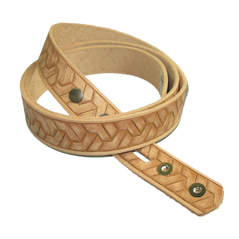 1-12 Embossed Geometirc Weave Belt Blank