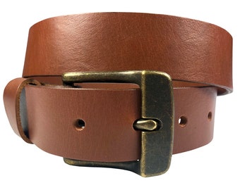 1.25"(32mm) Brown Bridle Leather Belt Handmade in Canada by Zelikovitz