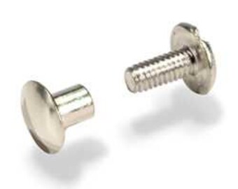 Chicago Screw Posts 3/8" Heavy Duty Nickel Plated Leathercraft Hardware Fastener