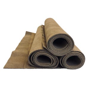 Pre-Cut Beige Suede Split Cowhide Leather Project Piece 12" x 24"